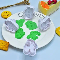 4pcs christmas elk cookie cutters stamp mould xmas diy baking moulds biscuit chocolates cake new year kitchen decoration tools