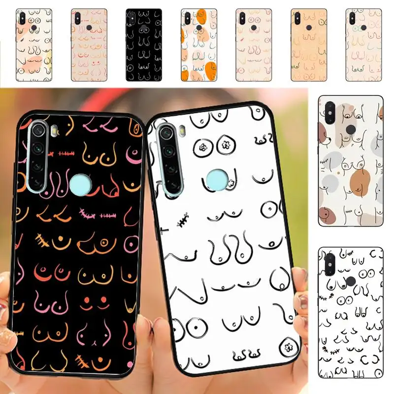 

Boobs Art Print Phone Case for Redmi Note 8 7 9 4 6 pro max T X 5A 3 10 lite pro