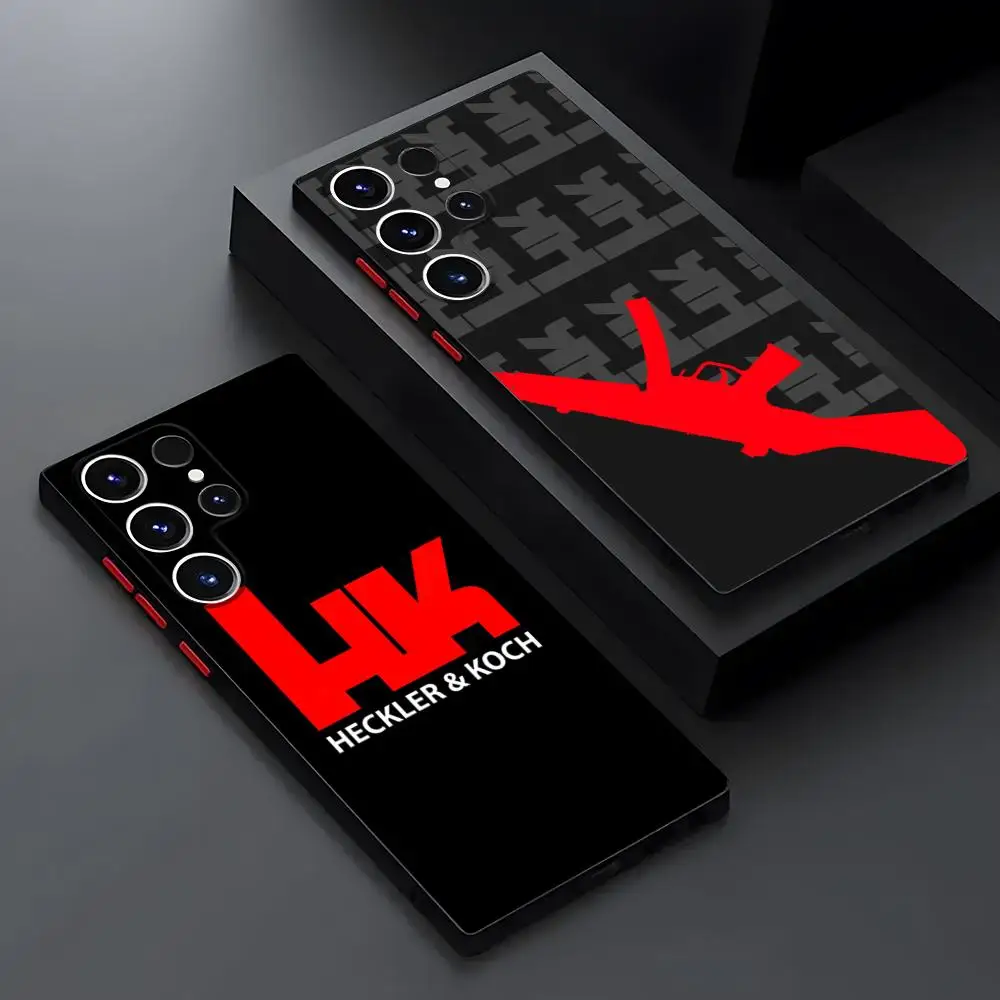 Фото Чехол для телефона Heckler Koch для Samsung S25 S22 FE S23 Ultra S24 Plus 21, матовый полупрозрачный чехол №1