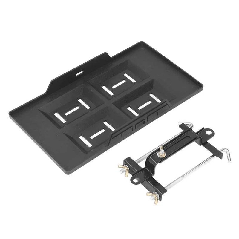 

Car Battery Hold Down Tray Bracket Kit Height Adjustable Black Sturdy Steady Universal Battery Tray Clamp Kit