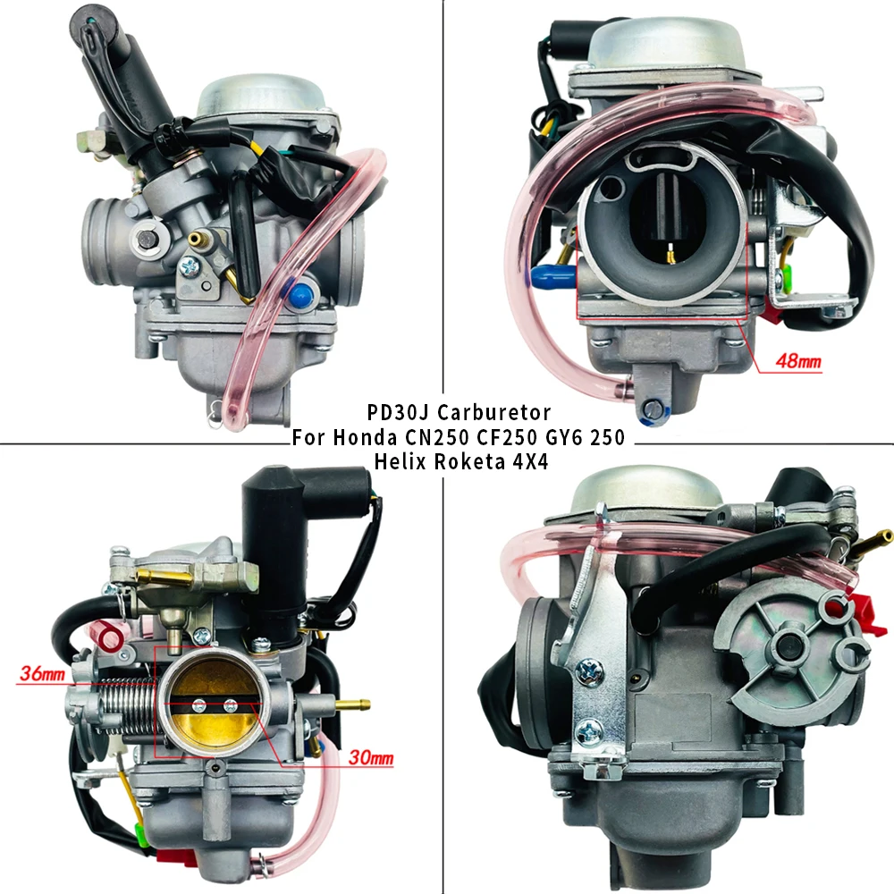 

Карбюратор для мотоцикла PD30J, подходит для двигателя ATV 250cc Honda CN250 CF250 GY6 250 Helix Roketa 4X4