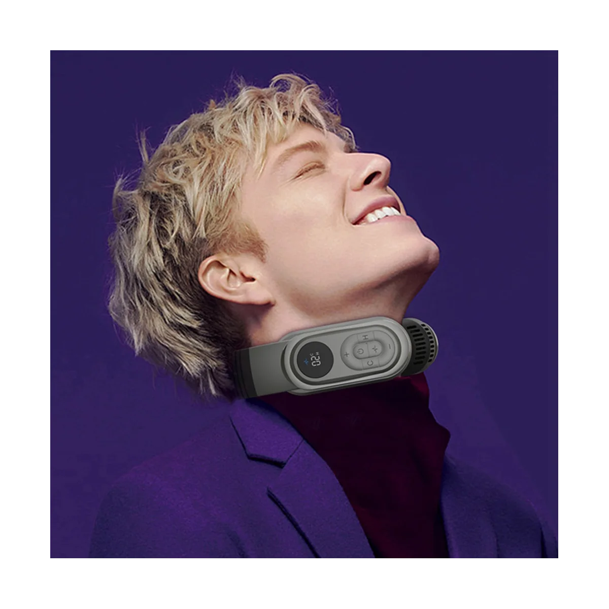 Подвесной шейный вентилятор Кондиционер без листьев с шейным ободом охлаждающий