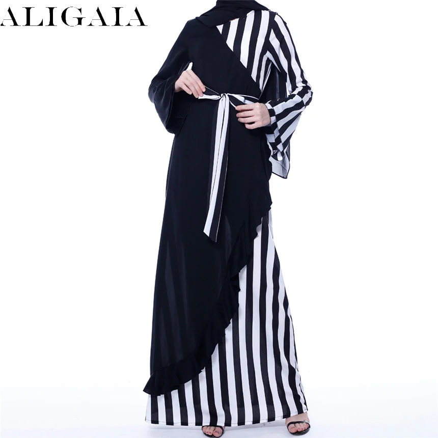 

Aligaia модный длинный Caftan для женщин Eid Mubarak Kaftan Дубай, Турция мусульманское платье Abayas Djellaba Robe Femme Musulmane