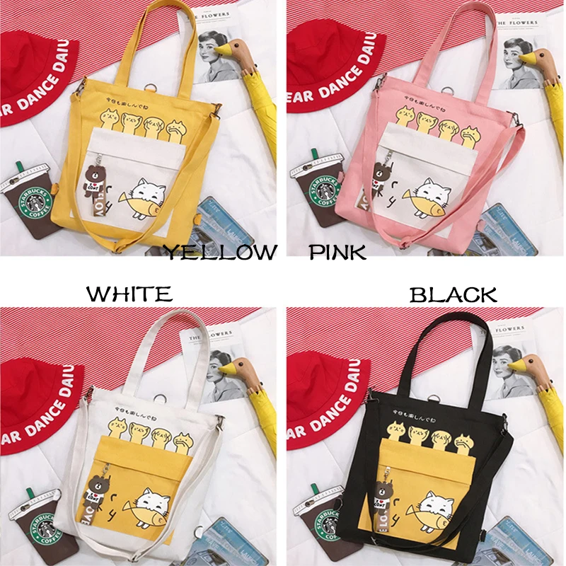 

New Canvas Bag Mommy Bag Ins Fashion One-shoulder Messenger bag Student Class Tutoring bag Shopping Bag