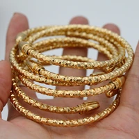 6 pcslot 5mm open dubai wedding party giftswomens gold bracelets party gifts african indian ball bracelets wedding gift