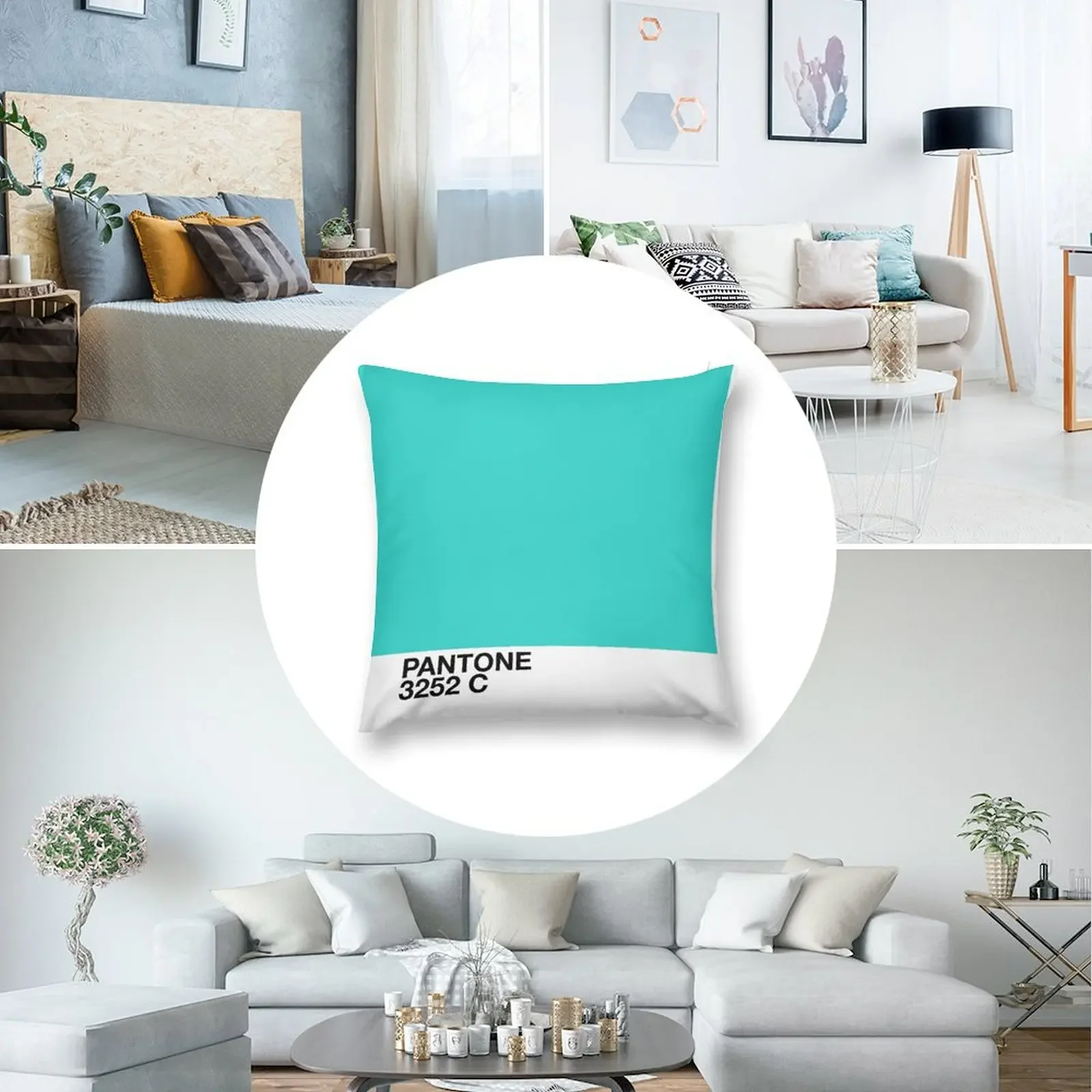 Pantone 3252 C Декоративная подушка рождественские украшения для дома 2025 наволочки