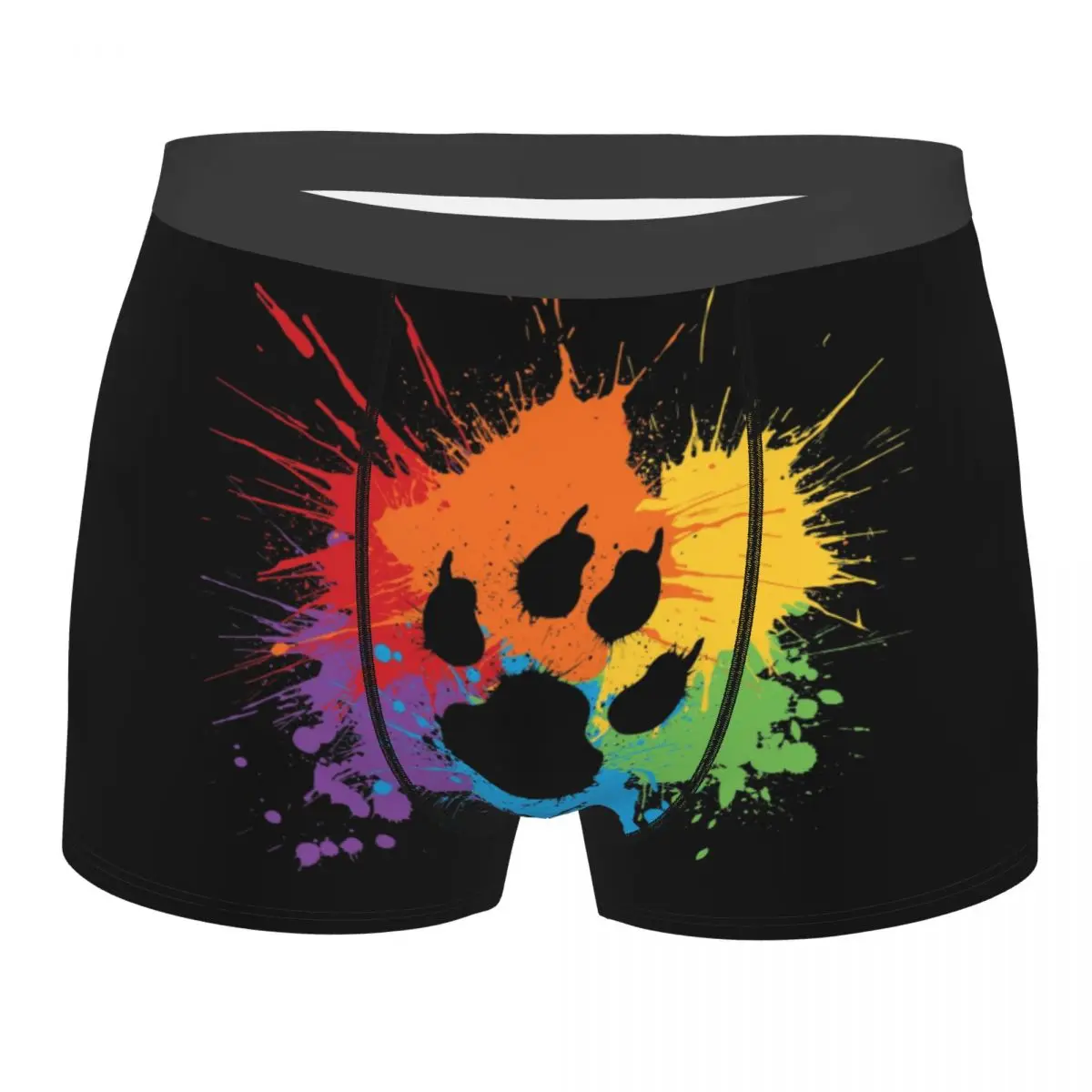 

Gay Bear Paw Pride Boxer Shorts For Homme 3D Print Male GLBT LGBT Rainbow Pride Underwear Panties Briefs Soft Sexy Underpants