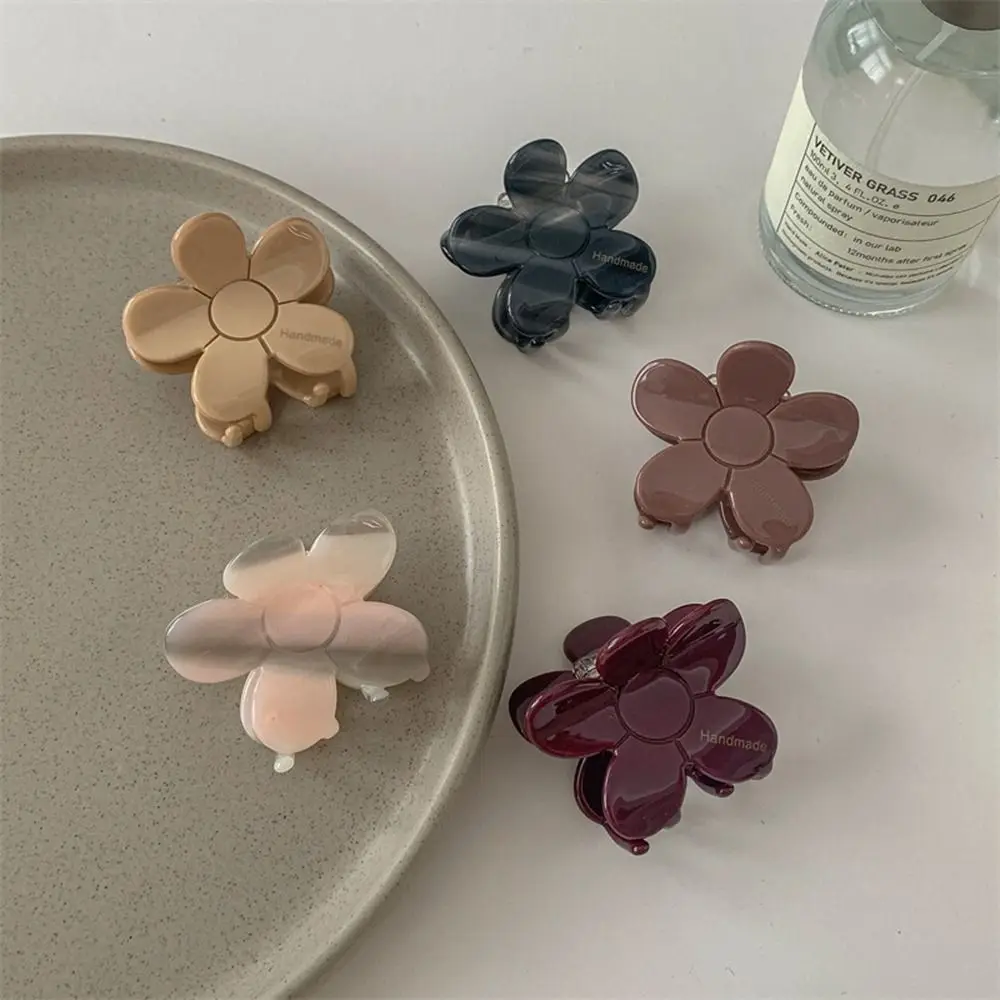 

French Shark Clip Acetate Acetic Acid Flower Hair Claw Korean Style Headwear Female Hair Accessories Small Hair Clip