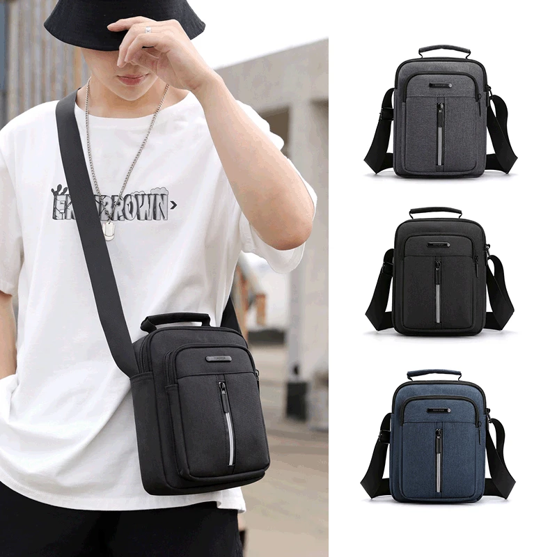 

Mini Practical Men Crossbody Bags Retro Sturdy Nylon Men's Shoulder Bag Casual Outdoor Short-distance Travel Bags