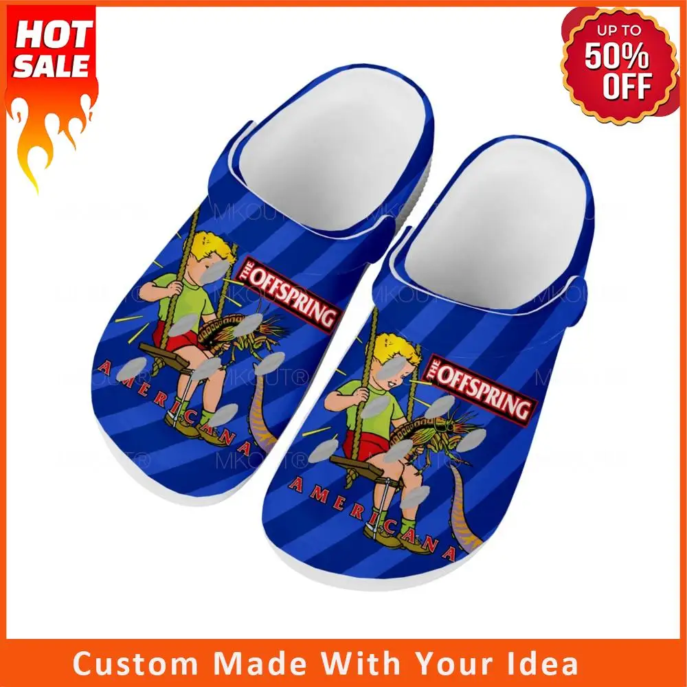 

The Offspring Rock Band Home Clogs Custom Water Shoes Mens Womens Teenager Shoe Garden Clog Breathable Beach Hole Slippers White