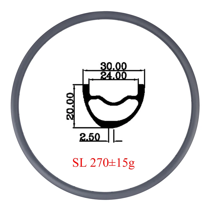 Ассиметричное горное колесо LIENGU SL 270g XC 29er 30 мм