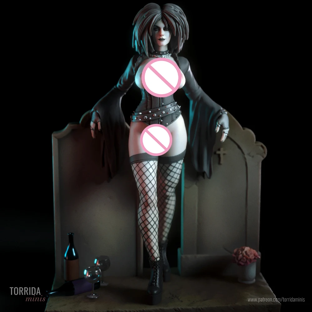 Модель 3d печати 1/24 набор для сборки фотографий с готическим женским вороном