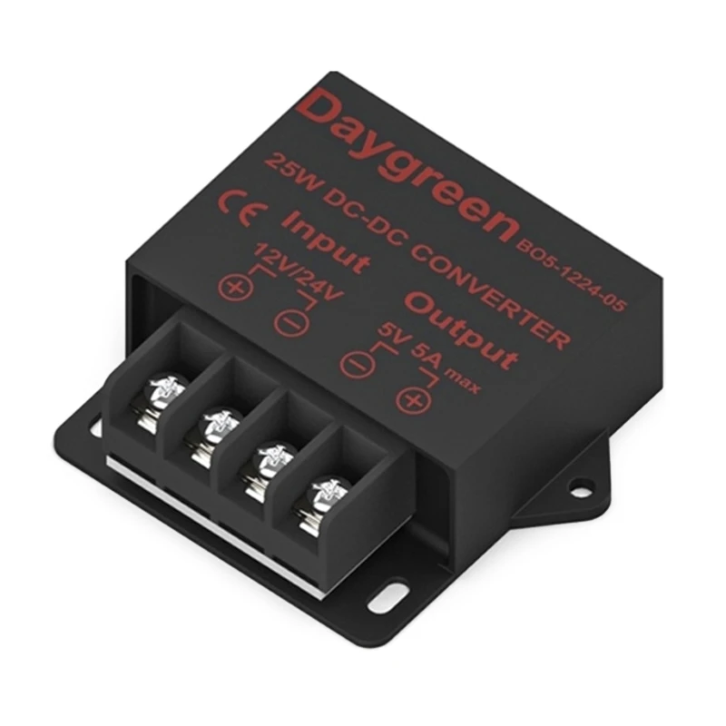 

DC12v/24v to 5v Step Down Converter Volts Regulator 5A 25W Power Supply Adapter
