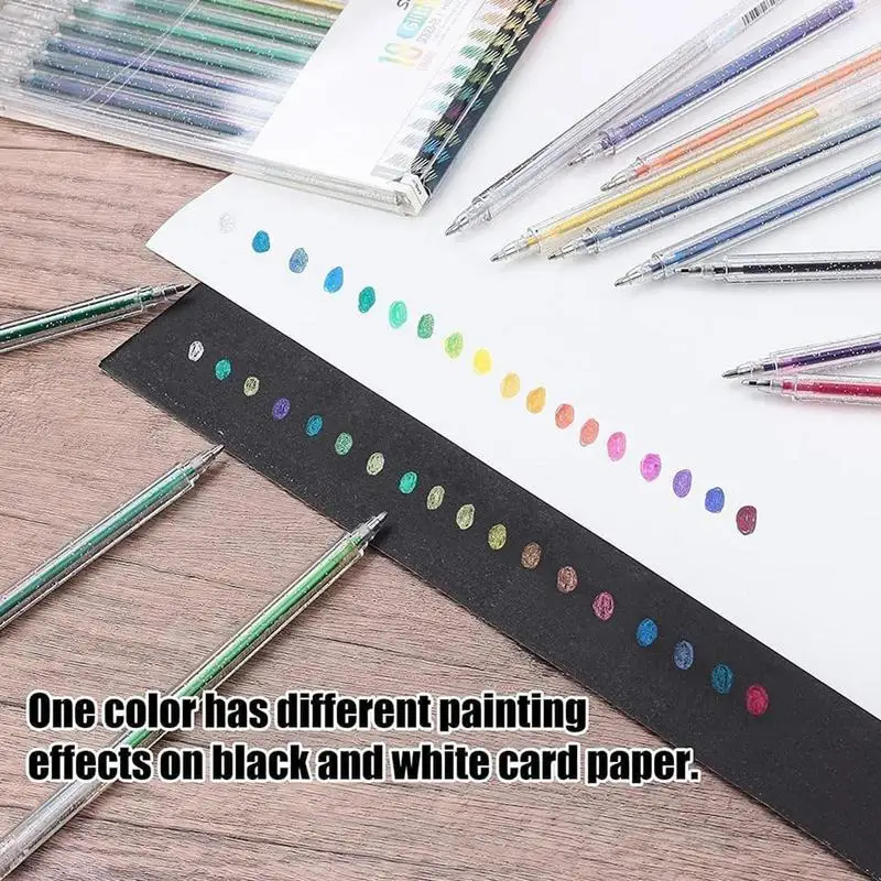 Набор блестящих гелевых ручек маркеры набор цветных блестящая гелевая ручка для