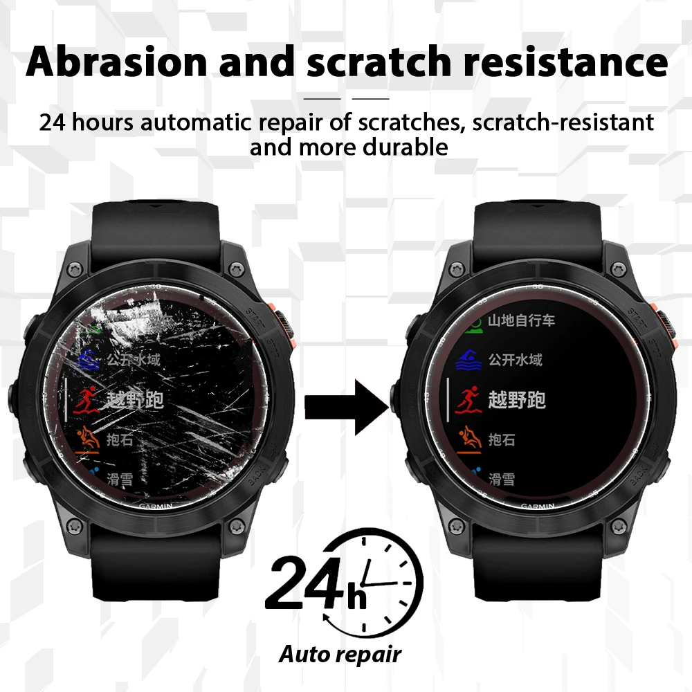 Защита экрана для Garmin fenix 7 7S 7X 5 5S 6 6X 6S Epix Pro Solar Smart Watch мягкая защитная пленка из ТПУ