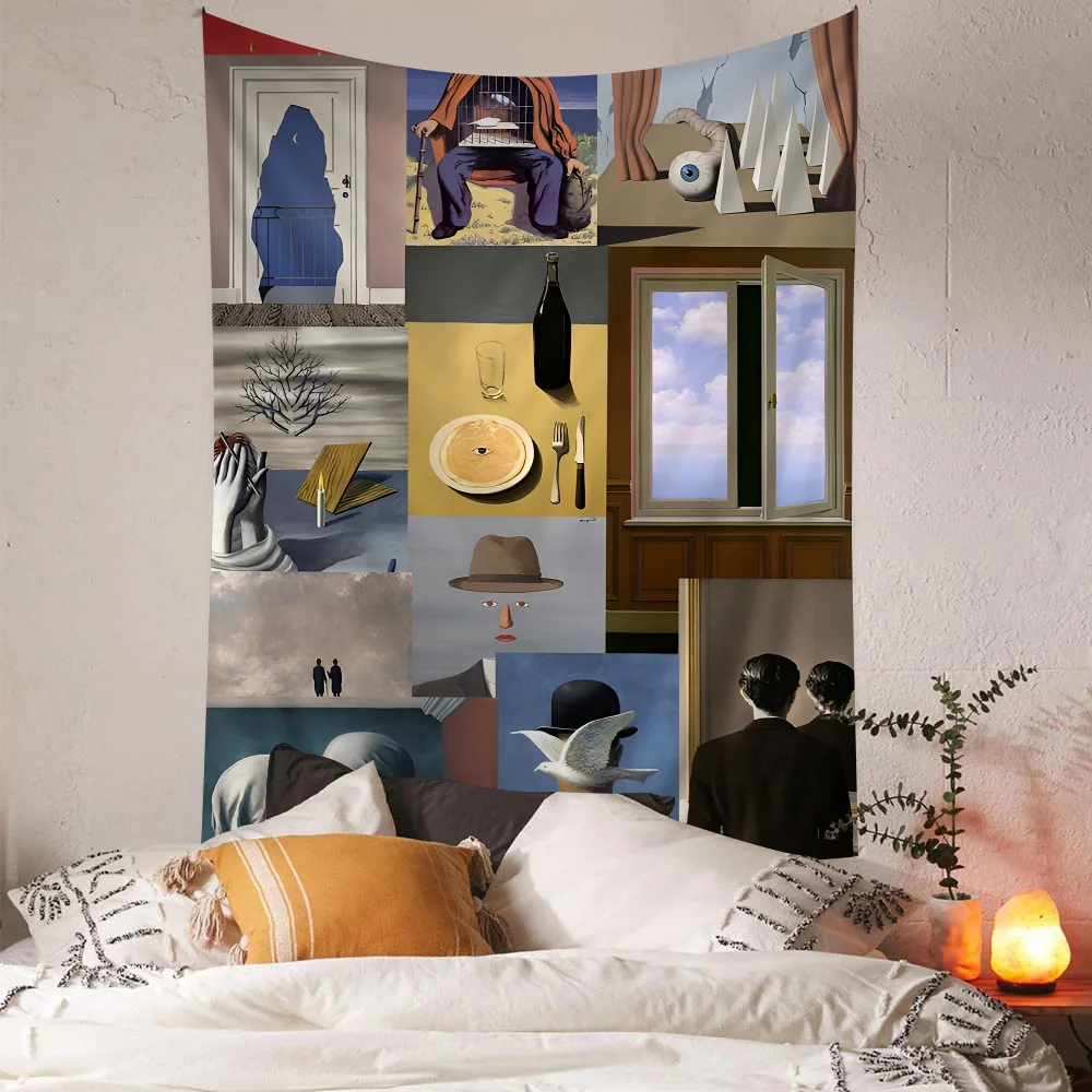 Милая художественная живопись Рене Магритт DIY Настенный гобелен Искусство