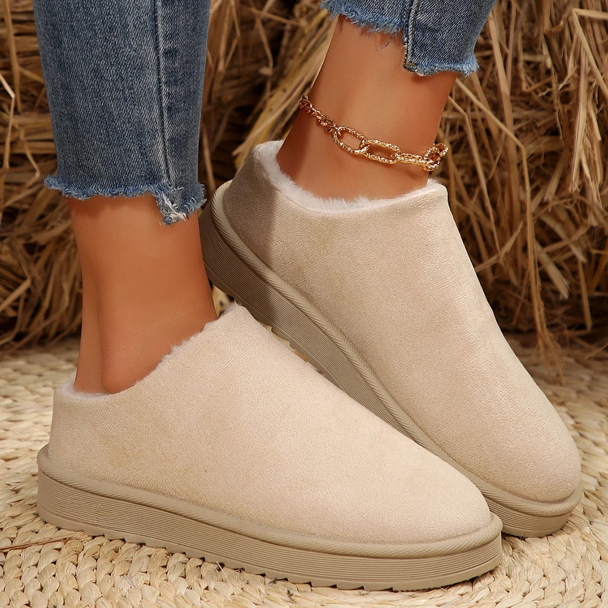 Зимние сапоги женские зимние новые кашемировые теплые ботинки на толстой