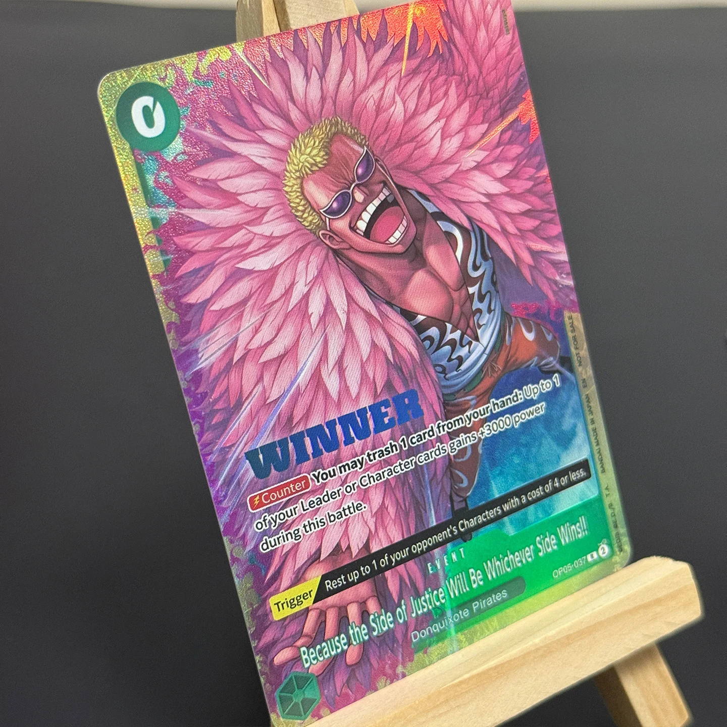 Фото One Piece TCG OPCG EN Потому что сторона справедливости будет той стороной, которая победит! Набор R Winner Pack 2025 Vol.4: Фольгированная карта-прокси №4