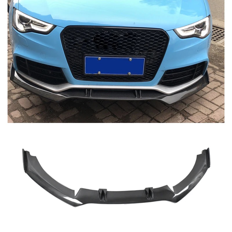 

Передний бампер для Audi A5 2012-2015, высококачественный отделитель нижних губ RS5 из настоящего углеродного волокна
