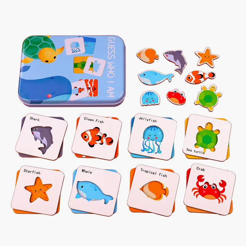 

Fun Matching 3D Puzzles Kids Educational Toy Early Learning Wood Jigsaw Fruit Insect Animal Dinosaur Vegetable 7 Style Baby Gift