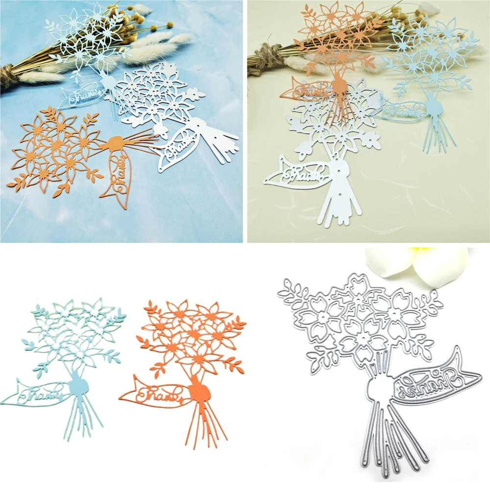 

A Bunch of Flowers Metal Cutting Dies For DIY Scrapbook Cutting Die Paper Cards Embossed Decorative Craft Die Cut New Arrival