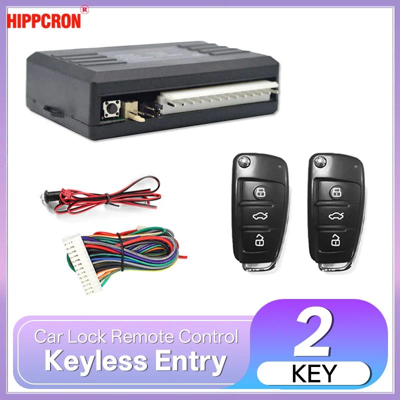 

Универсальная Автомобильная Система Центрального Замка Hippcron С 2 Пультами Дистанционного Управления Без Ключа, 12В