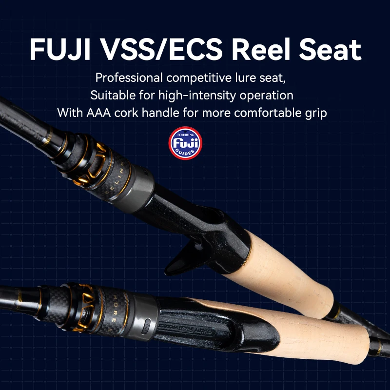 Литой спиннинг Kingdom WORM MASTER 2 секции FUJI SIC направляющее кольцо и VSS/ECS
