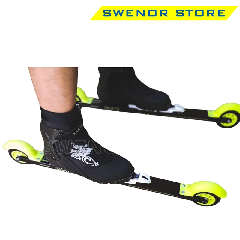 Индивидуальный фристайл, деревянный сердечник, Стекловолоконный роликовый лыж, тонкий двухколесный роликовый лыж, для катания на лыжах в скандинавском стиле