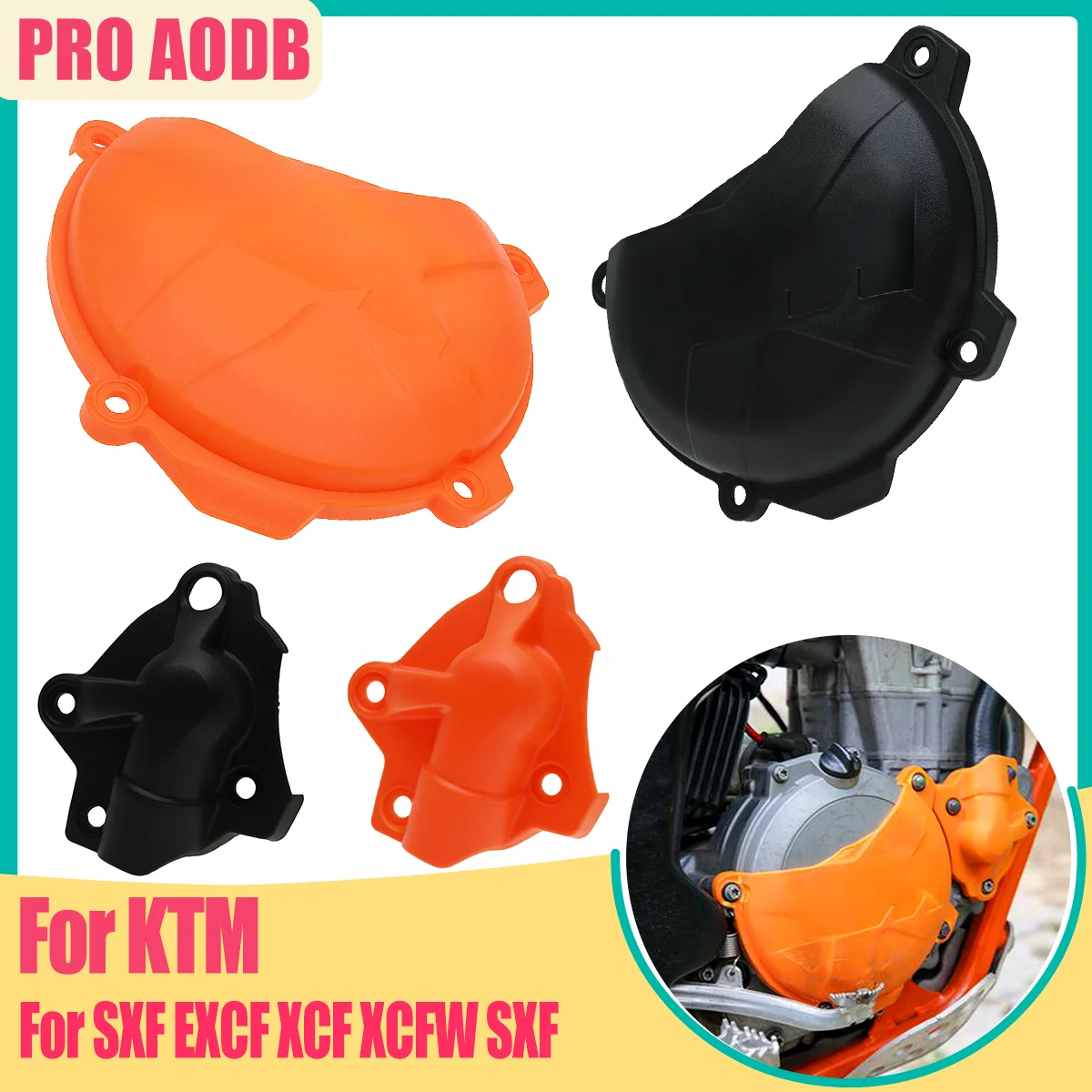 Фото Защита двигателя и крышка водяного насоса для мотоциклов KTM 2011-2016 Moto SXF EXCF SIX DAYS XCF XCFW SXF 250 350 Dirt Bike FREERIDE №1