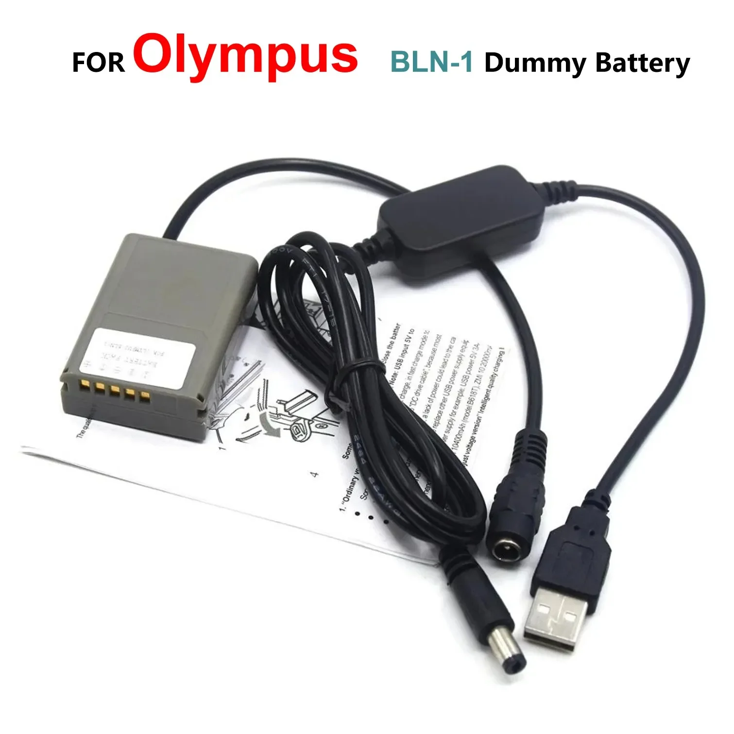

Новая искусственная батарея с внешним аккумулятором 5 В, USB-Кабель-адаптер для Olympus -D