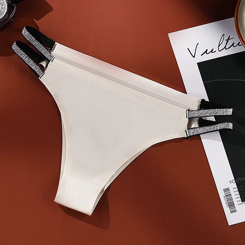 Бесшовные стринги женское нижнее белье ледяной Леопардовый принт эластичный