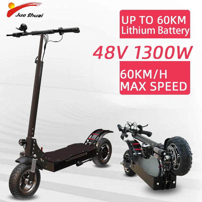 

Electric Scooter Adults 1300W Single Motor 20AH Battery 48V 1300W Single Motor Foldable Escooter 70KM Long Range Kick Scooter