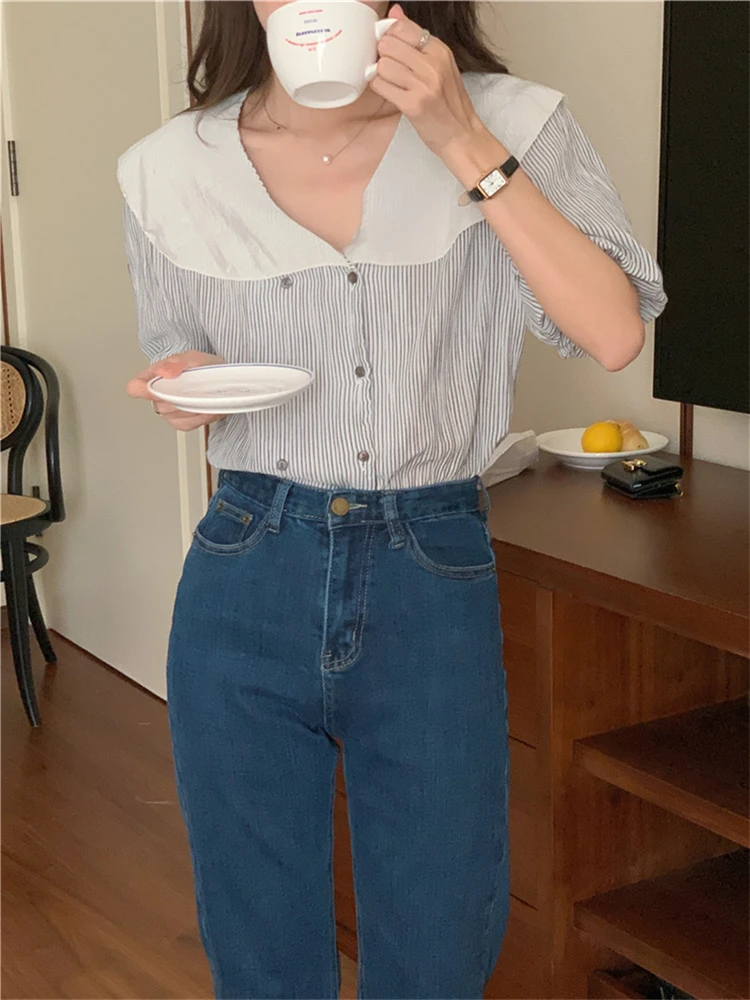 Женская блузка женская рубашка летние женские блузки макси блузы повседневные