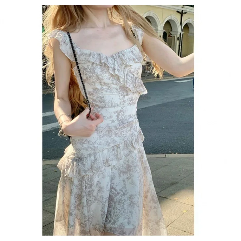 Женское цельнокроеное платье миди элегантное пляжное платье-миди для дня