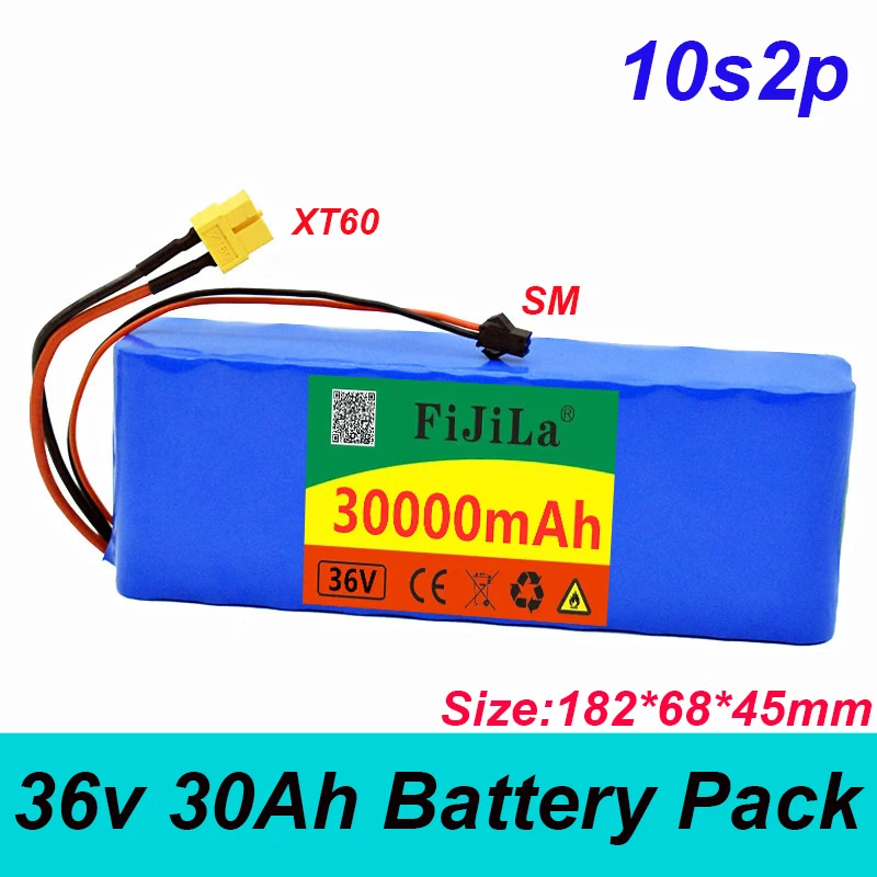 

36v 30ah 10s2p 30000 Rechargeable Battery Pack 18650 mah, Modified Bicycles, 42v Electric Vehicle Bicycle Scooter Mot