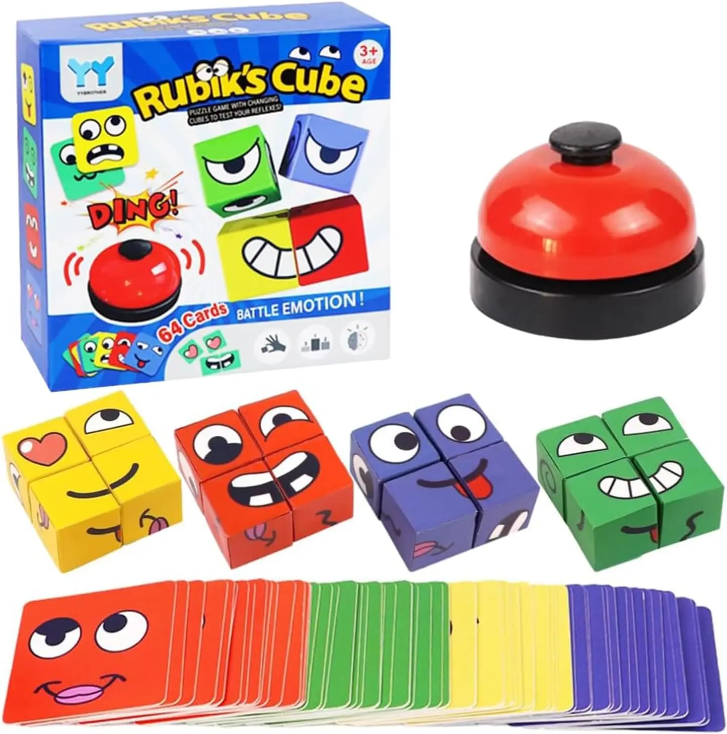 Детские строительные блоки меняющие лицо настольные игры кубик Монтессори