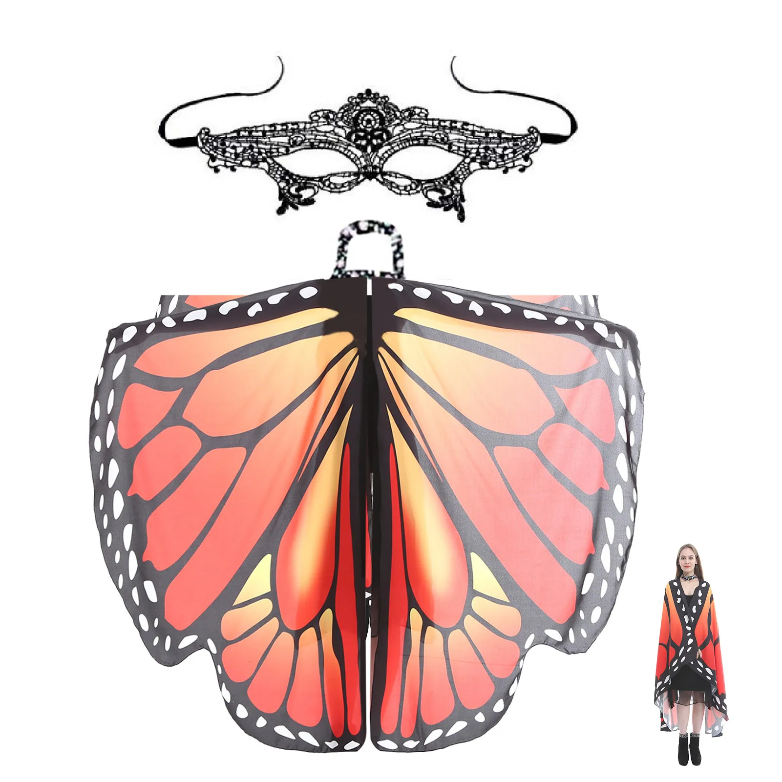 

Butterfly Wings Shawl Adult Women Butterfly Wings Shawl Halloween Fancy Dress Party Cosplay Butterfly Wings Costume Scarf Poncho