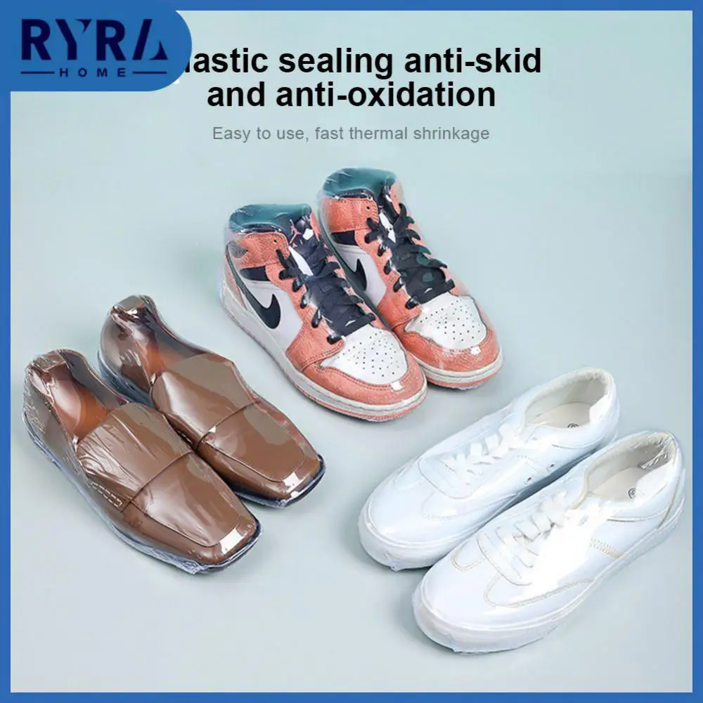 

100 Pcs Household PVC Heat Shrinkable Film Dustproof Plastic Sealing Film Anti-oxidation Protective Film Shoes Packaging Tools
