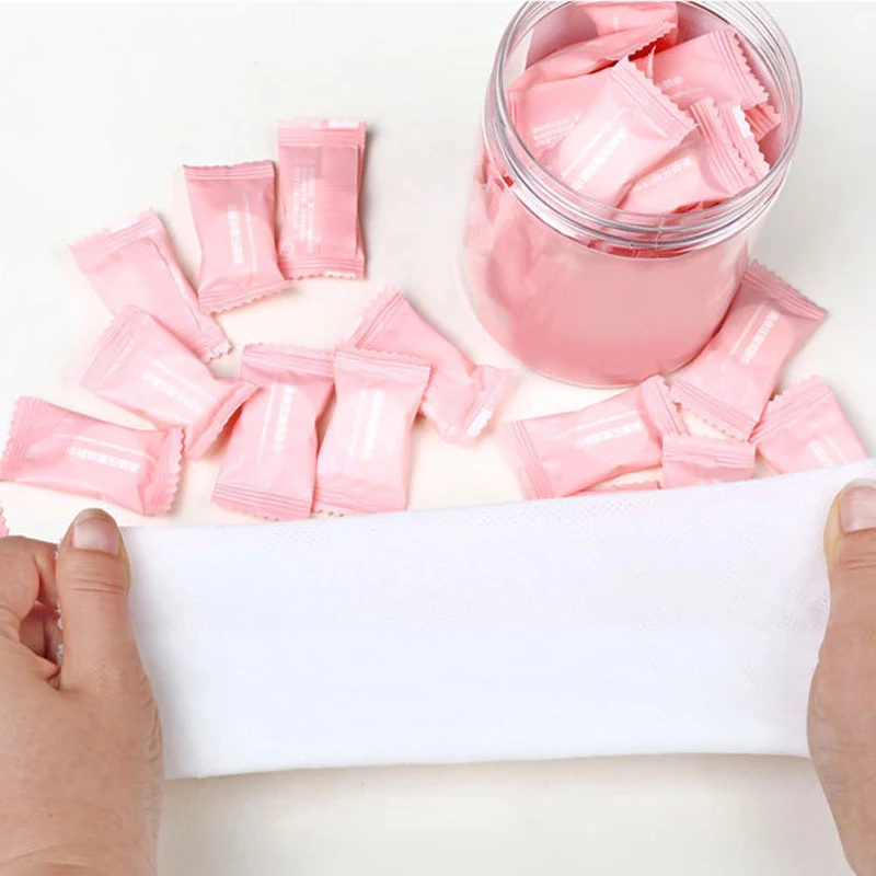 

70-200PCS Disposable Face Towel Cotton Travel Camping Coin Tissue Face Care Makeup Remover Face Wash Portable Compressed Towel