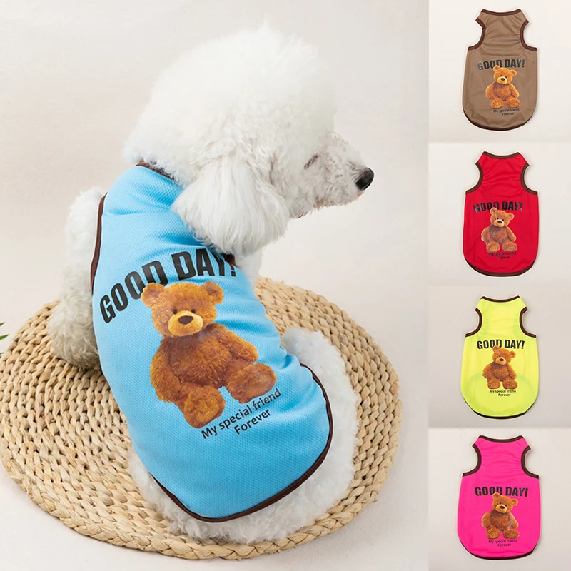 

Pet Clothes Small And Medium-sized Dog French Fighting Cat Teddy Bear Dog Clothes Spring And Summer Sunscreen Cool Dog Vest