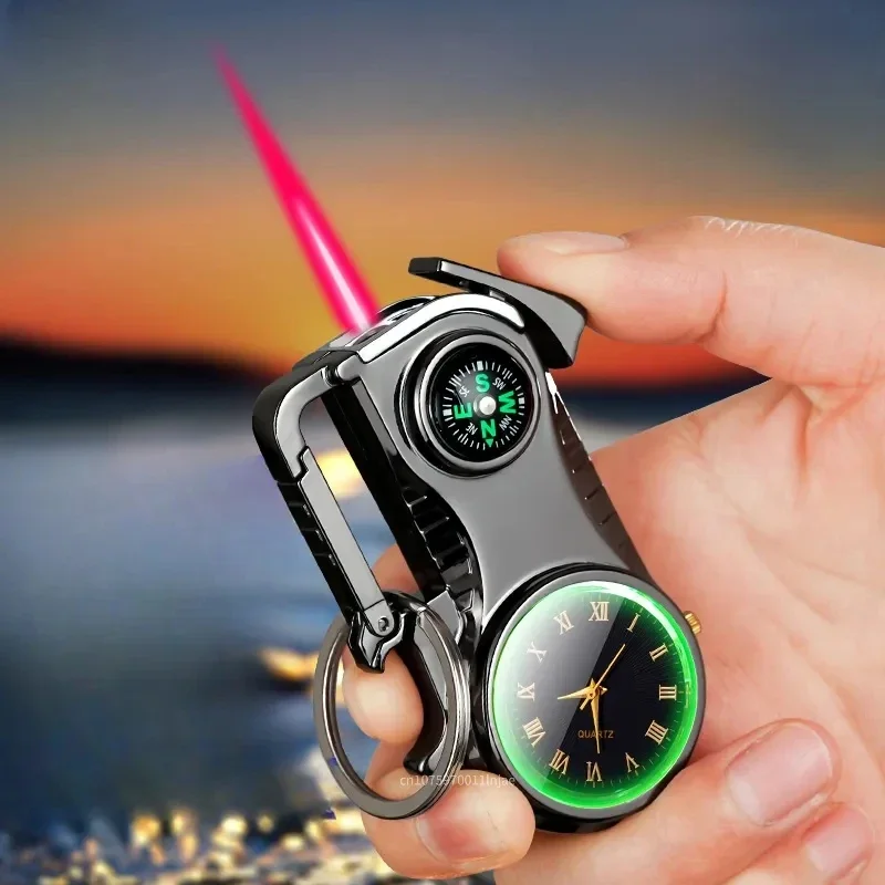Открытый брелок с компасом надувная ветрозащитная зажигалка
