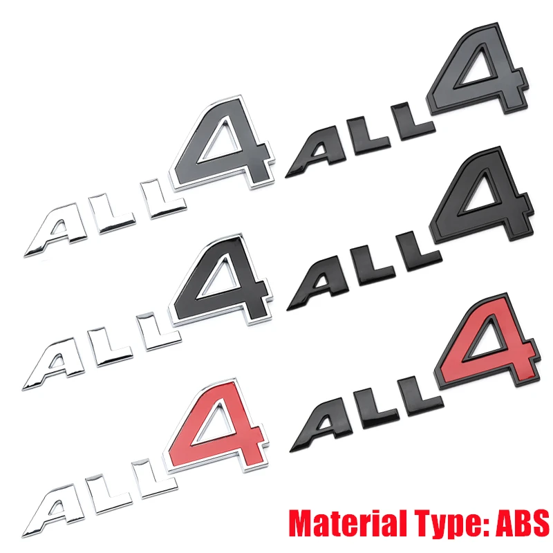 

1PCS 3D Metal ALL4 Logo Emblem Sticker Car Trunk Fender Decal For MINI R60 R61 F60 F54 F55 F56 Cooper S Countryman Paceman