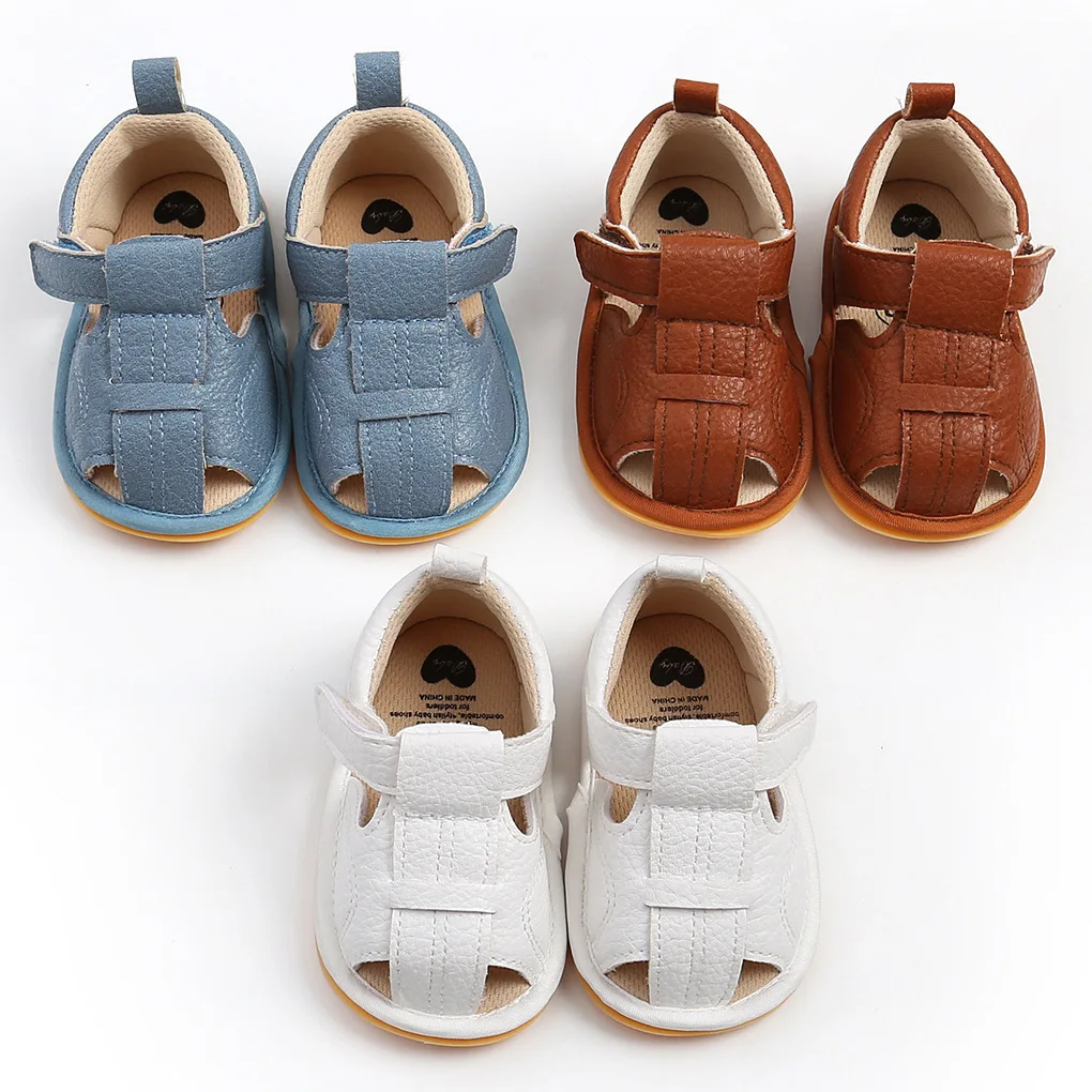 

Boys Sandals Soft Leather Closed-Toe Toddler Baby Shoes Boys Girls Beach Shoes Sport Infant Kids Sandals Summer