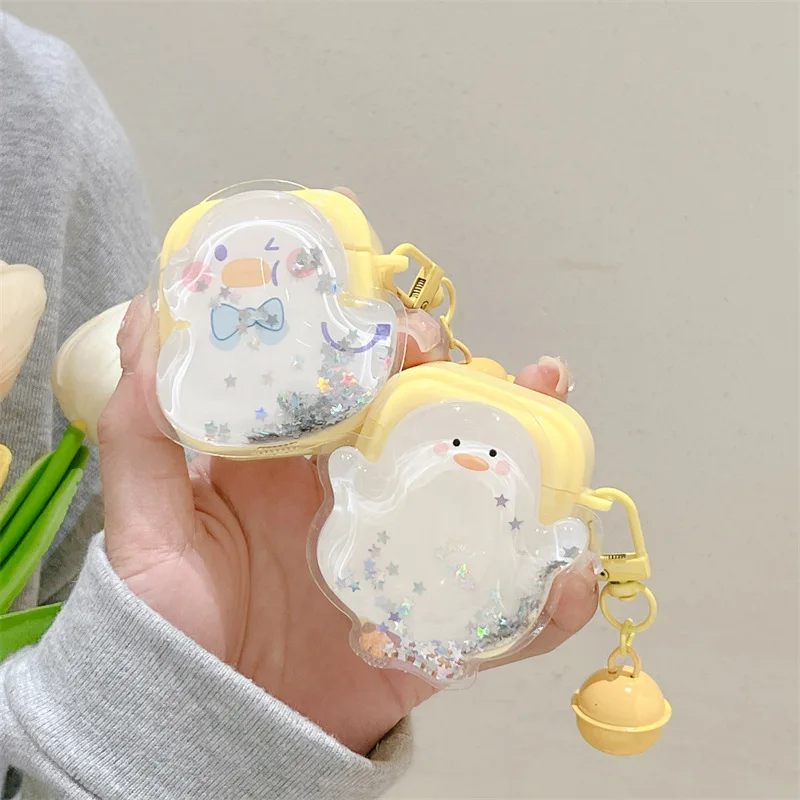 

Creative Quicksand Cute Duck Case for Apple AirPods 1 2 3 Pro Cases Cover IPhone Bluetooth Earbuds Earphone Air Pod Pods Case