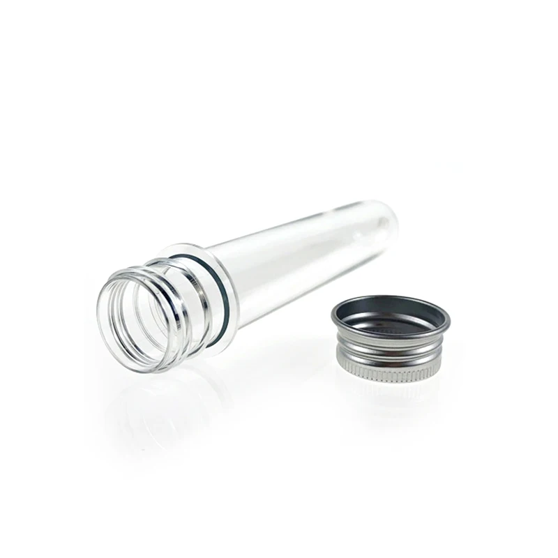 

10pcs lab 40ml PET Test Tube Bottle Screw Caps Transparent Cylindrical Plastic Refillable Bottle For Mask Candy Storage