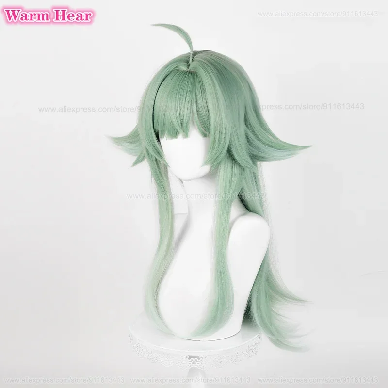 Новый дизайн HuoHuo Синтетические волосы Game Длинные 66 см Зеленый Косплей Аниме