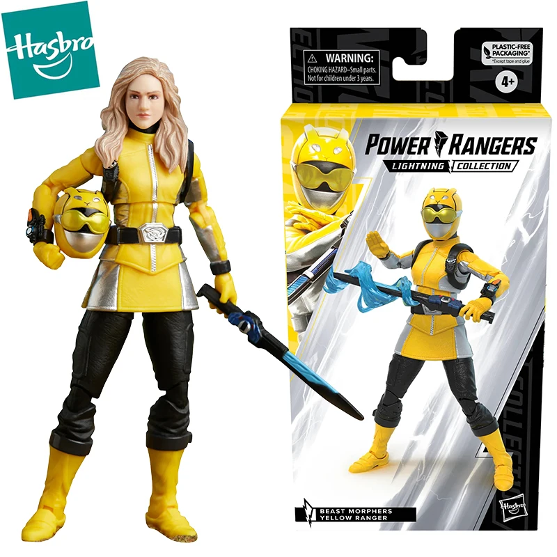 

In Stock Hasbro Power Rangers Lightning Collection Beast Morphers Yellow Ranger Action Figure Collectible Model Toys For Fans