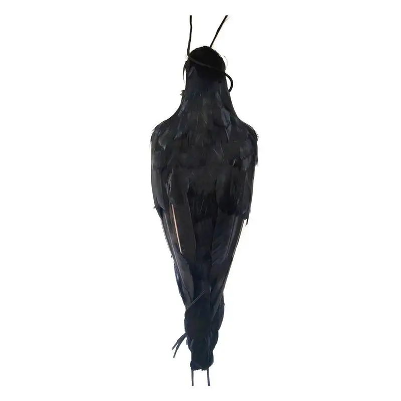 

Реалистичная подвесная мертвой ворона 1 упаковка большая Хэллоуин черная перчатая ворона Декор