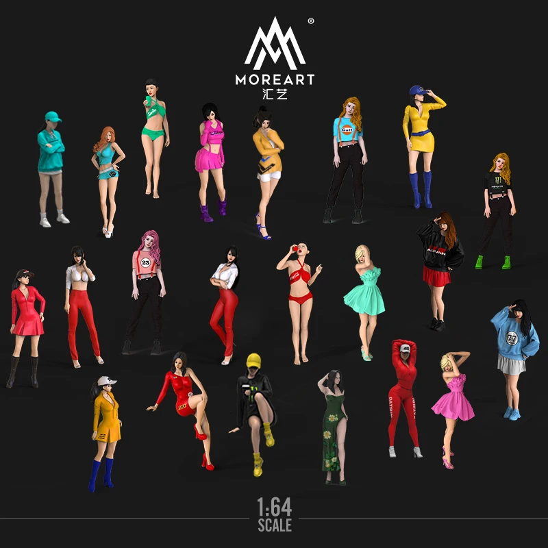 

3D фигурки героев, модель 1:64, женские масштабы, сексуальная современная девушка «сделай сам», диотома, миниатюрный песочный стол, городская у...