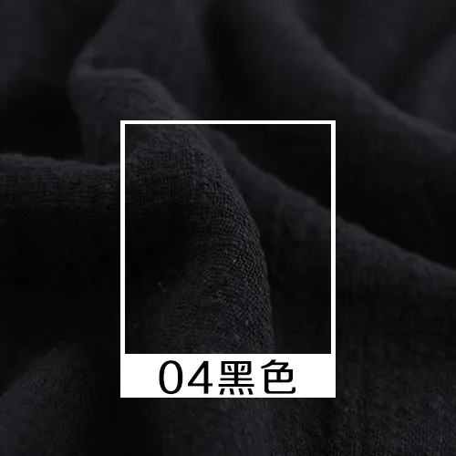 Мягкая льняная плотная хлопчатобумажная ткань для шитья однотонная тонкая